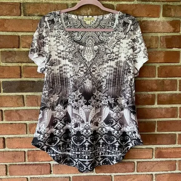 short sleeve one world tops